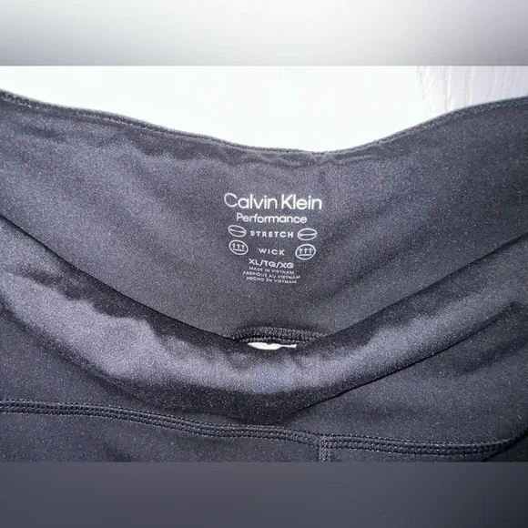 Calvin Klein Black high waisted Wide-Leg Yoga Pants - Picture 4 of 4